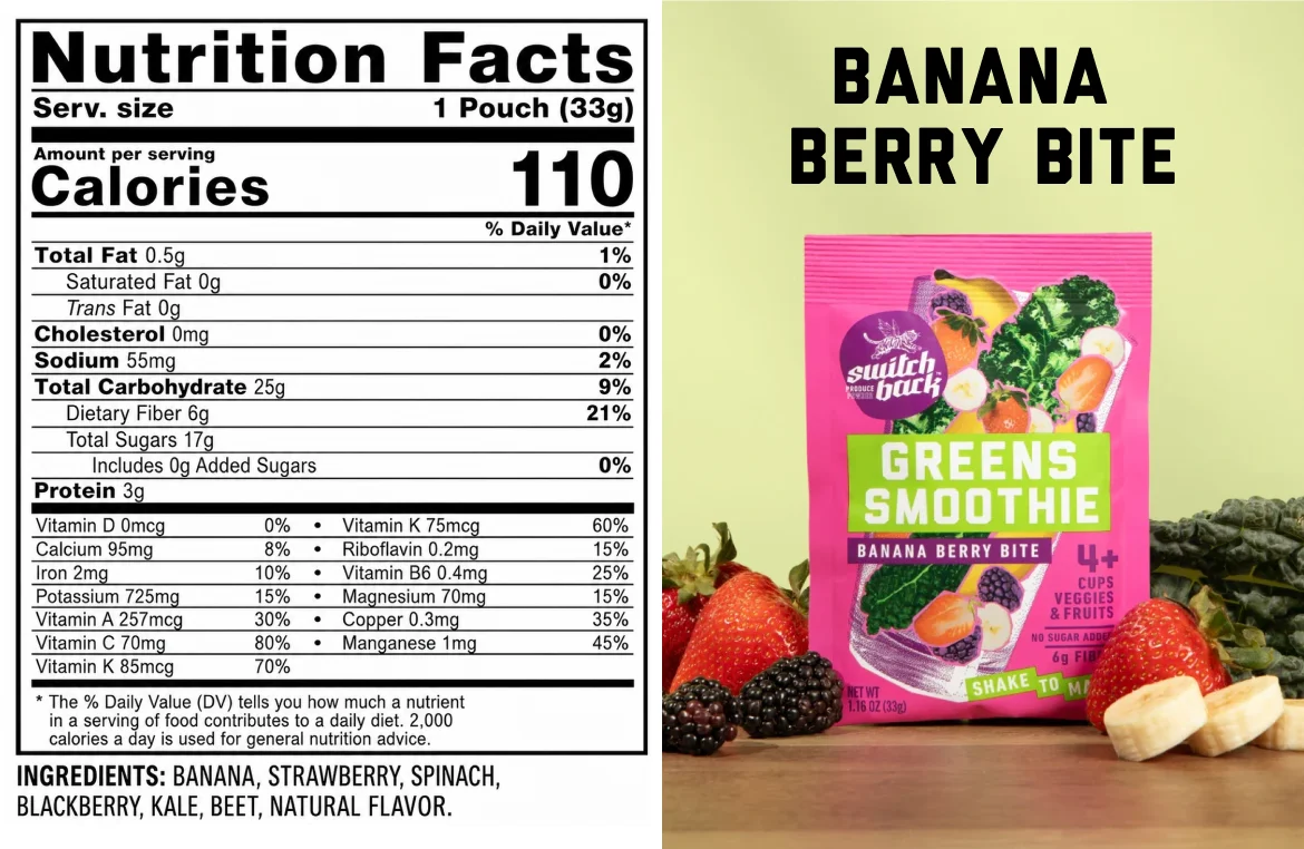 Banana Berry Bite Switchback nutrition facts and ingredients