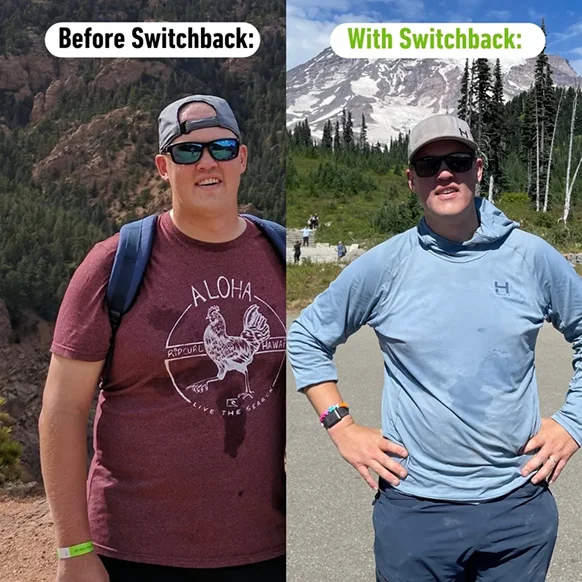 Before and After Switchback transformation